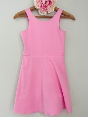 Crewcuts Active Pink Scalloped Hem Tank Dress Shorts Attached 10